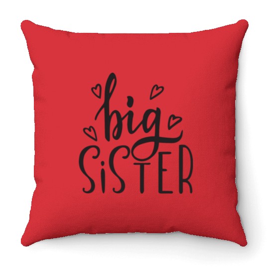 big sister Throw Pillows