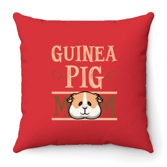 Guinea Pig Mom - Guinea Pig Owner Cavy Lover Throw Pillows