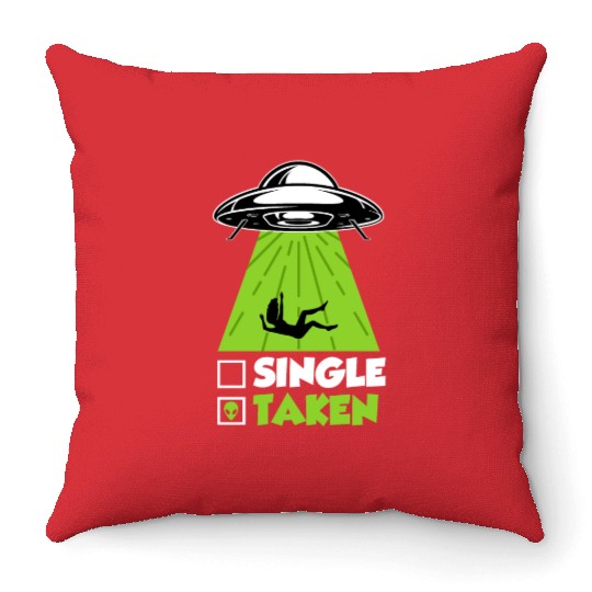 Ufo Single Men Fantasy Taken by Aliens Men Throw Pillows