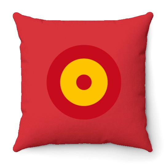 Spanish Air Force Current Emblem Throw Pillows