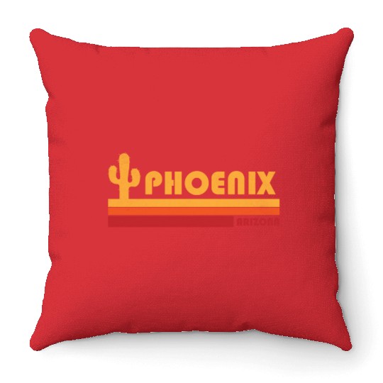 Retro Phoenix Arizonna Throw Pillows