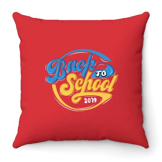 Back To School Slogan Throw Pillows