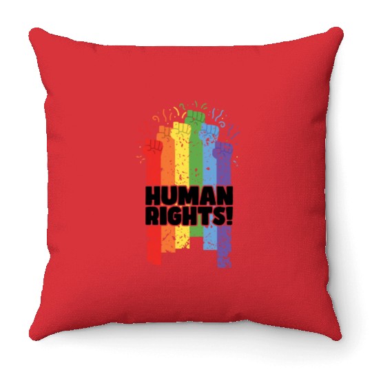 Pride LGBTQ. Human rights Throw Pillows