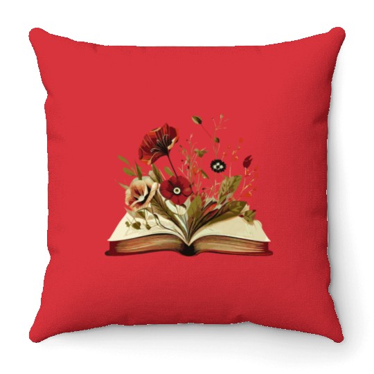 Garden Reading Throw Pillows