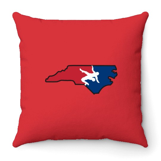 North Carolina Wrestling Throw Pillows