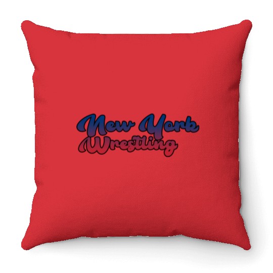 New York Wrestling Throw Pillows
