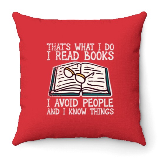 Book Lover Literature Book Reading Novels Throw Pillows