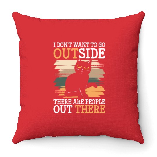 I Hate People People Dislike Rejection Throw Pillows