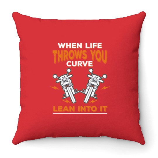 Motorcycle Gift Motorsport Racer Motorbike Biker Throw Pillows