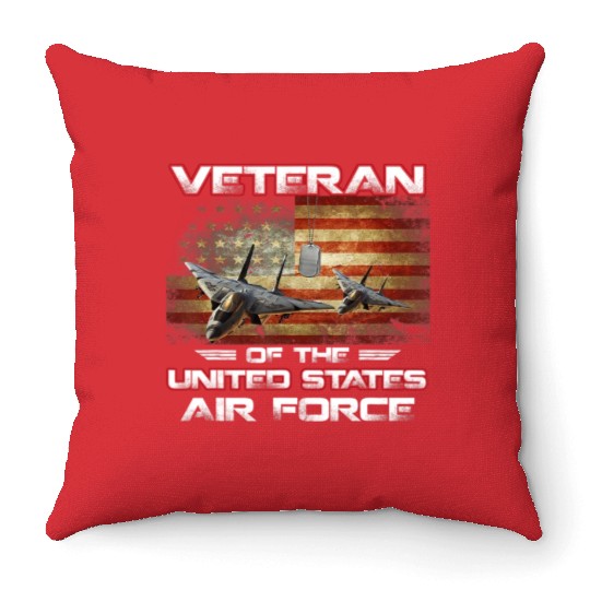 Veteran of the United States US Air Force Throw Pillows