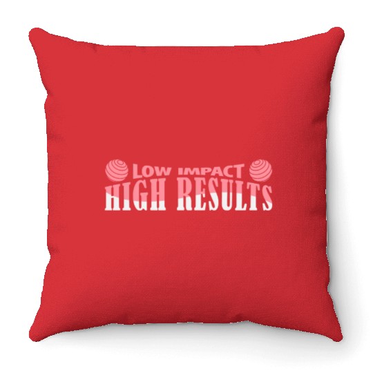 Gym Training Design for Low Impact Workout Throw Pillows