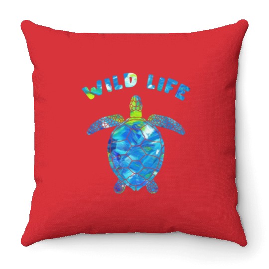 Wildlife Turtles Reptile Sea Animal Tortoise love Throw Pillows