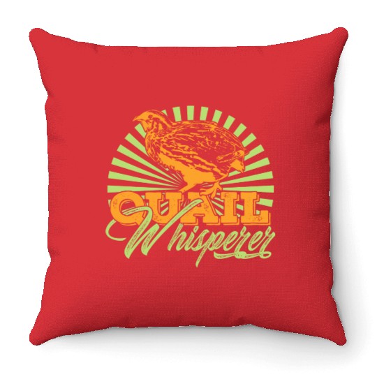 Quail Whisperer Farmer Farming Gift Throw Pillows