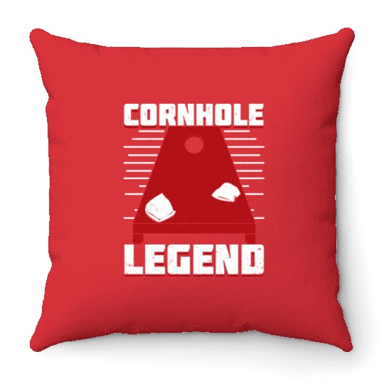 Cornhole Legend Bean Bag Toss Player Gift Throw Pillows