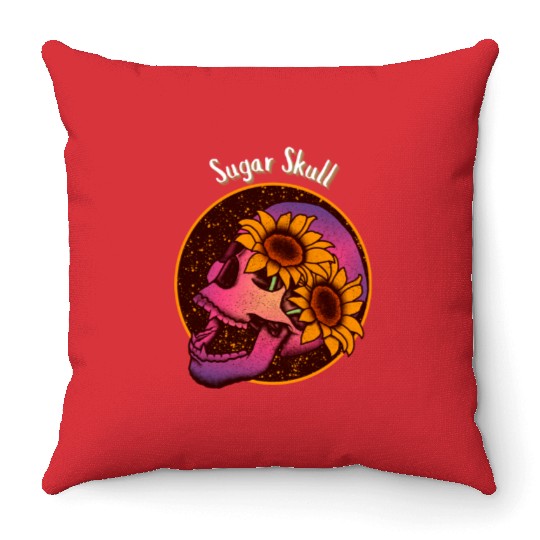 Sugar Skull Throw Pillows