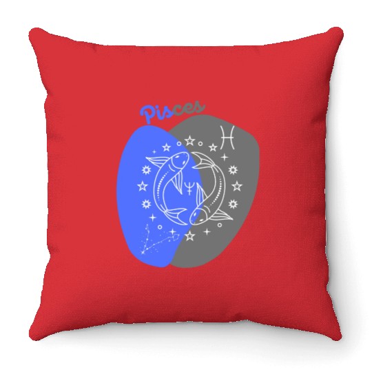 Underwater Dreams: A Minimalist Pisces Design Throw Pillows