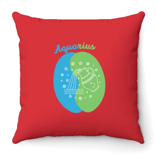 Aquarius: Embrace Your Unique Vision with Minimali Throw Pillows