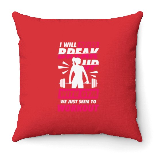 Bodybuilding Gym Fitness Workout Girl Gift Throw Pillows