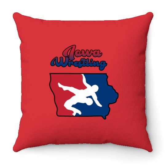 Iowa Wrestling Throw Pillows