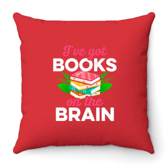 Librarian Bookworm Book Nerd Reading Library Throw Pillows
