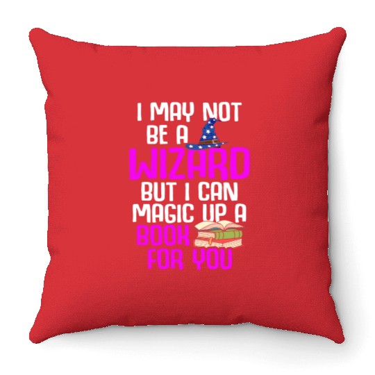 Librarian Bookworm Book Nerd Reading Library Throw Pillows