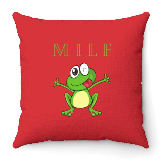 My Friends Frogs Man I Love Frogs Throw Pillows