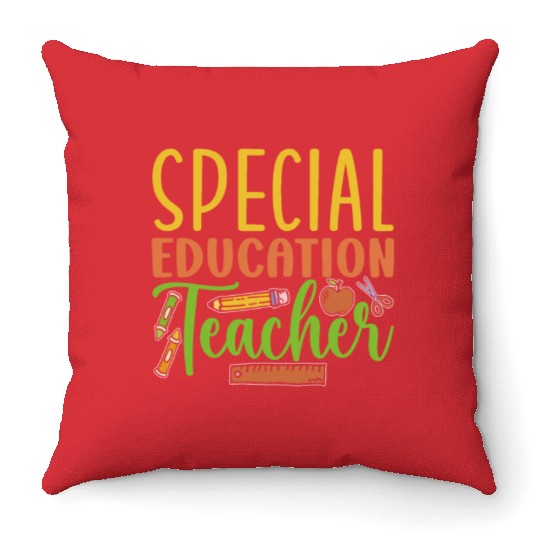 Special Education Teacher Cute Sped Awareness Throw Pillows