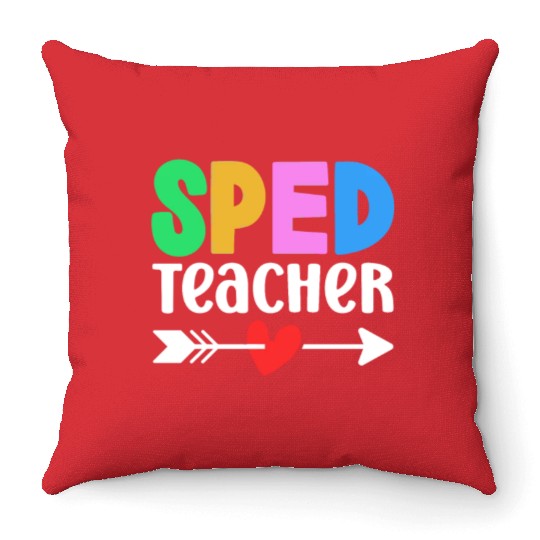 Sped Teacher Special Education Cute Awareness Throw Pillows