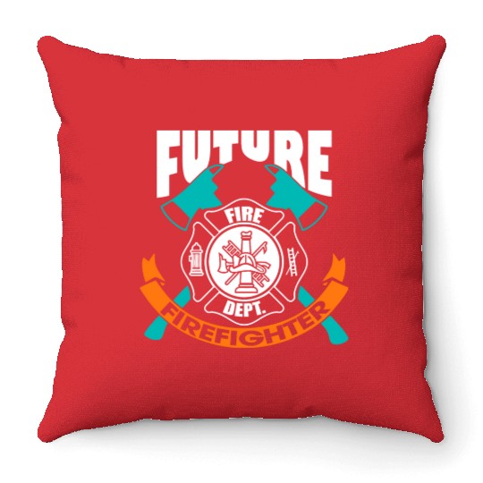 Future Firefighter POD Light Throw Pillows