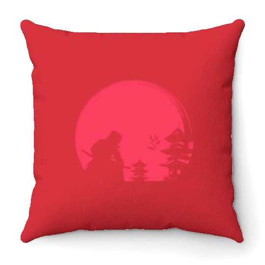 Kendo Samurai Martial Arts Throw Pillows