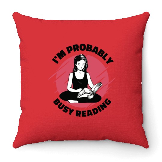 Busy Reading Book Lover Activity Book Literature Throw Pillows