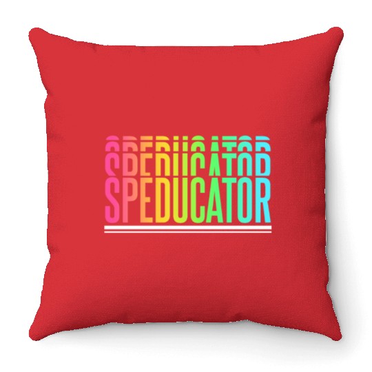 Speducator Sped Special Education Cute Teacher Throw Pillows