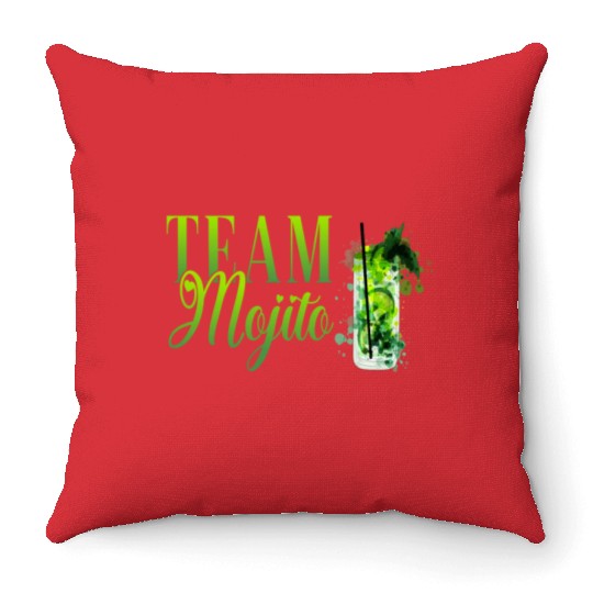Team Mojito Hen Party for Bartender Throw Pillows