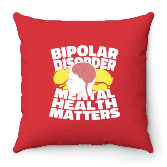 Psychology Psychologist Bipolar Throw Pillows