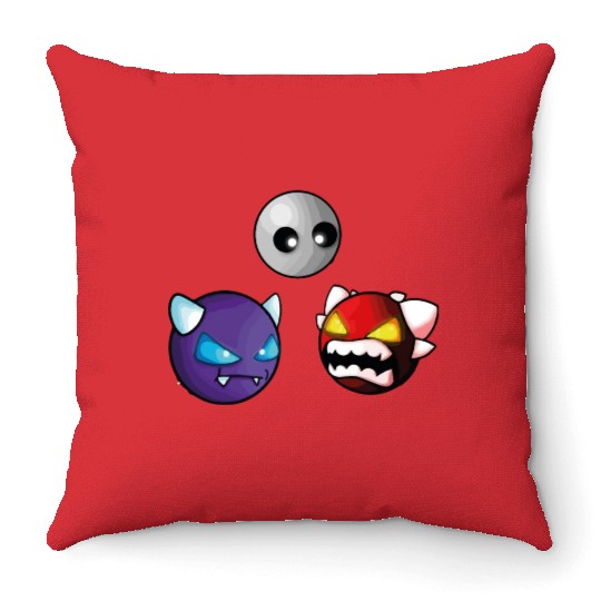 geometry dash insane game Throw Pillows