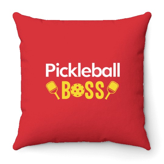 Pickleball Boss Throw Pillows