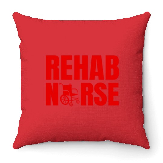 Rehab Nurse Physical Therapy Team Throw Pillows