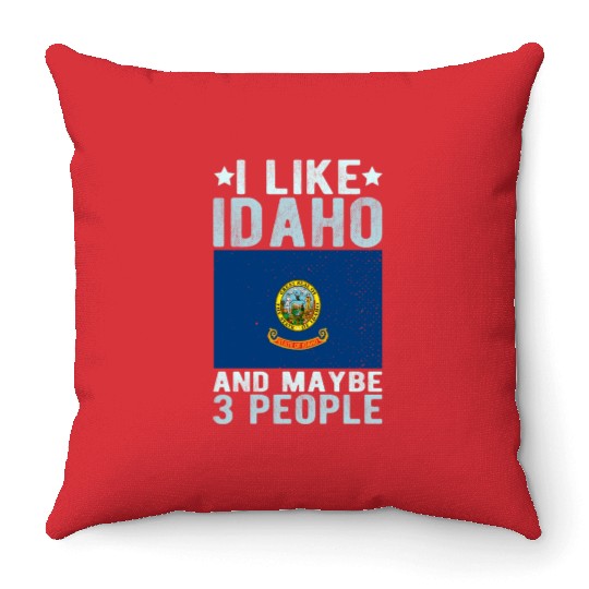Idaho Flag US State Throw Pillows