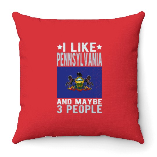 Pennsylvania Flag US State Throw Pillows