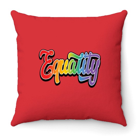 LGBT Pride Rainbow Flag Equality Throw Pillows
