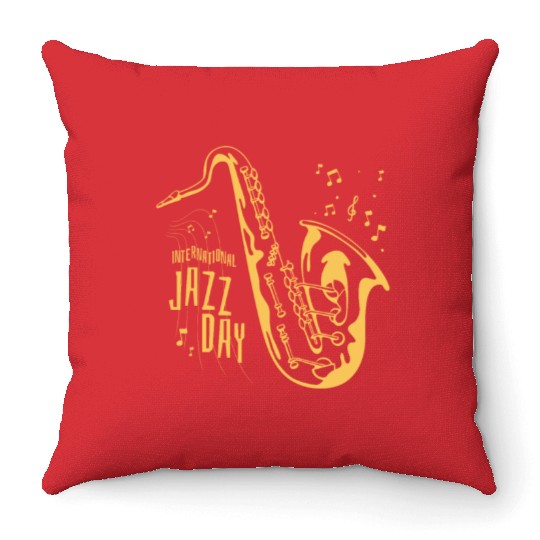 Jazz music improvisation festival Throw Pillows