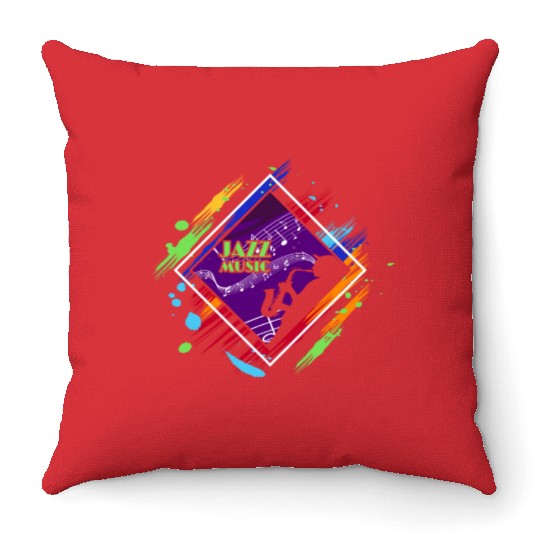 Jazz music improvisation festival Throw Pillows