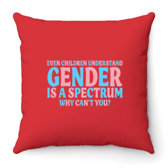 Even Children Understand Gender Is A Spectrum Throw Pillows