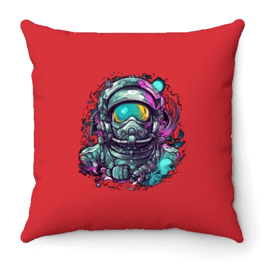 Astro Selfie Throw Pillows