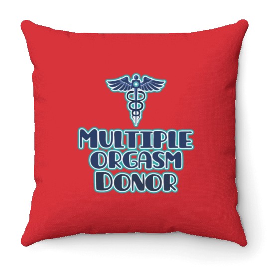 Multi Orgasm Donor Throw Pillows