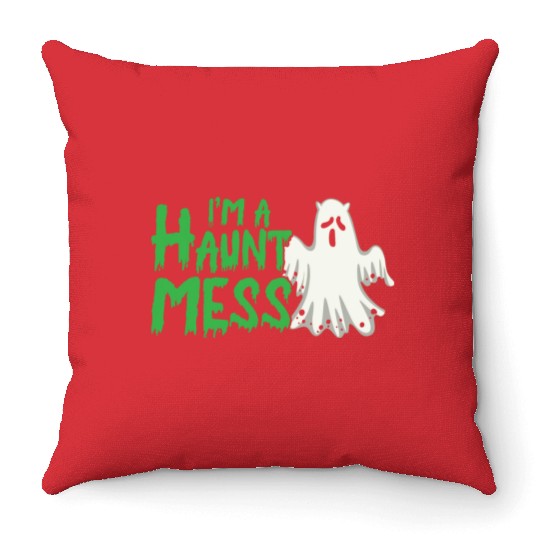 Halloween Paranormal Ghost Hunters Horror Fans Throw Pillows
