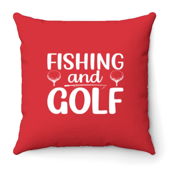 Fishing and Golf Throw Pillows