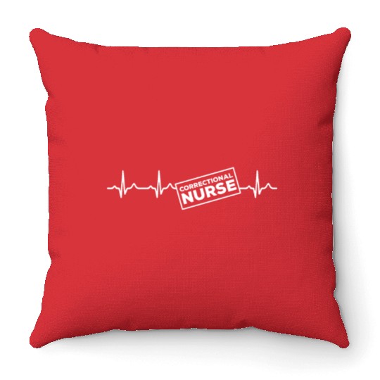 Great Correctional Nurse Heartbeat Design Throw Pillows