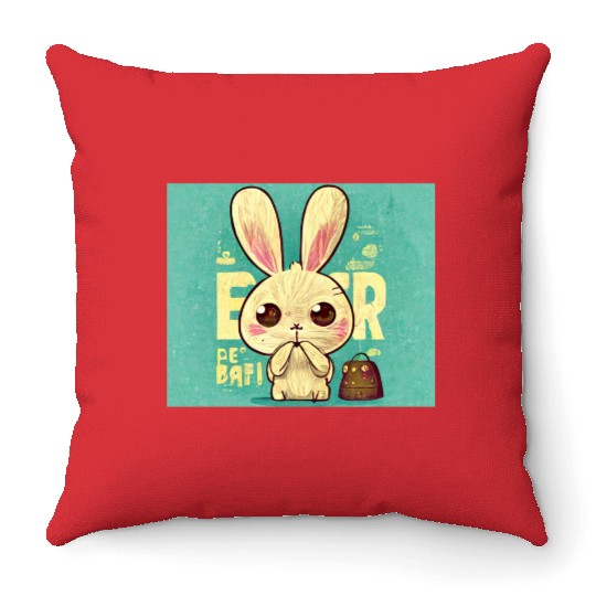 Easter Bunnies Cool Kids Toddlers Boys Girls Long Throw Pillows