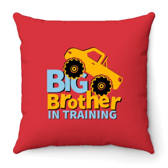 Big Brother In Training Throw Pillows